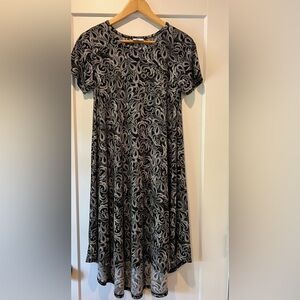 Lularoe black paisley high low dress